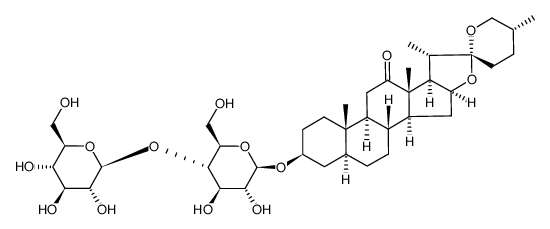 3-[[4-O-(β-D-glucopyranosyl)-β-D-glucopyranosyl]oxy]-(3β,5α,25R)spirostan-12-one Structure