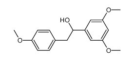 (+/-)-1-(3,5-dimethoxyphenyl)-2-(4-methoxyphenyl)ethanol Structure