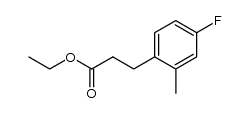ethyl 3-(4-fluoro-2-methylphenyl)propionate结构式
