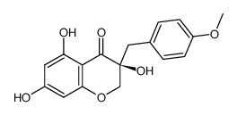 3,5,7-三羟基-3-(4-甲氧基苄基)-4-色满酮结构式