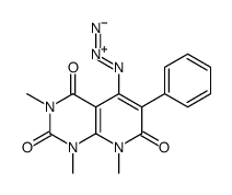 Pyrido[2,3-d]pyrimidine-2,4,7(1H,3H,8H)-trione,5-azido-1,3,8-trimethyl-6-phenyl- Structure