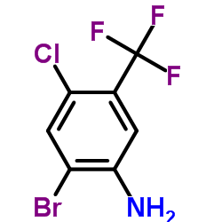 2-溴-4-氯-5-三氟甲基苯胺结构式