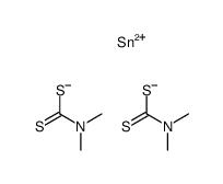 [dimethylcarbamothioylsulfanyl(dimethyl)stannyl] N,N-dimethylcarbamodithioate Structure