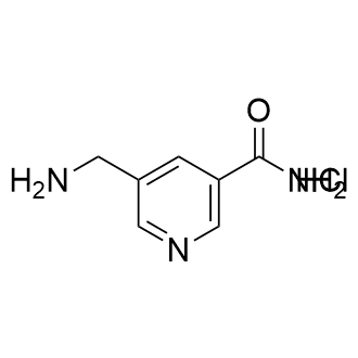 5-(氨基甲基)烟酰胺二盐酸盐结构式