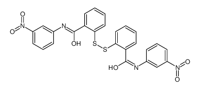 N-(3-nitrophenyl)-2-[2-[(3-nitrophenyl)carbamoyl]phenyl]disulfanyl-ben zamide Structure