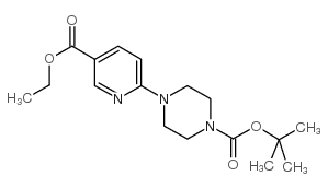 4-(5-乙氧羰基-吡啶-2-基)-哌嗪-1-甲酸叔丁酯结构式