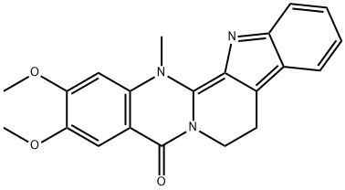 8,14-Dihydro-2,3-dimethoxy-14-methylindolo[2',3':3,4]pyrido[2,1-b]quinazolin-5(7H)-one structure