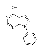 1-苯基-1H-吡唑并[3,4-d]嘧啶-4-醇结构式