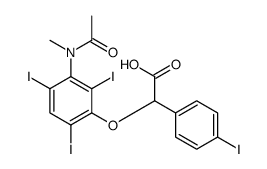 2-[3-(N-Methylacetylamino)-2,4,6-triiodophenoxy]-2-(p-iodophenyl)acetic acid结构式