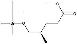 R-5-叔丁基二甲基硅氧基-4-甲基戊酸甲酯结构式