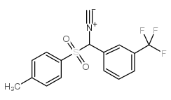 α-甲苯磺酰-(3-三氟甲基苄基)异丁酯结构式