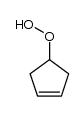 cyclopent-3-enyl hydroperoxide Structure