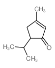 2-Cyclopenten-1-one,3-methyl-5-(1-methylethyl)-结构式