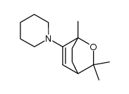 1-(1,3,3-trimethyl-2-oxa-bicyclo[2.2.2]oct-5-en-6-yl)-piperidine结构式
