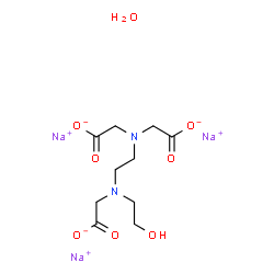N-(2-HYDROXYETHYL)ETHYLENEDIAMINETETRAACETIC ACID, TRISODIUM SALT HYDRATE Structure