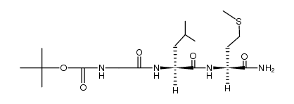 Boc-Gly-Leu-Met-NH2 Structure