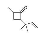 2-methyl-4-(2-methylbut-3-en-2-yl)cyclobutan-1-one结构式