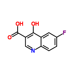 6-氟-4-羟基喹啉-3-甲酸结构式