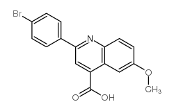 2-(4-溴苯基)-6-甲氧基喹啉-4-羧酸结构式