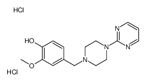 2-methoxy-4-[(4-pyrimidin-2-ylpiperazin-1-yl)methyl]phenol,dihydrochloride结构式