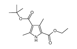 3,5-二甲基-1H-吡咯-2,4-二羧酸4-叔丁酯2-乙酯结构式