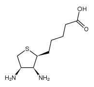 cis-3,4-diamino-2-tetrahydrothiophene valeric acid Structure