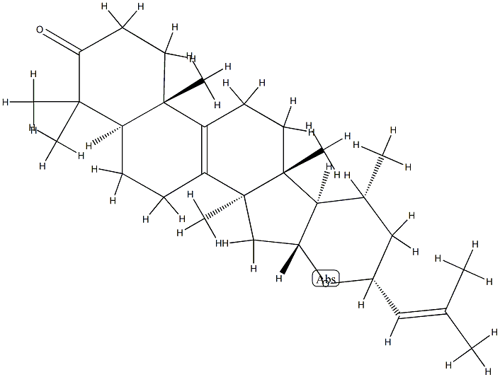 (23R)-16α,23-Epoxy-5α-lanosta-8,24-dien-3-one结构式