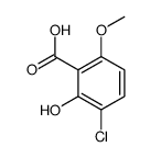 3-氯-2-羟基-6-甲氧基苯甲酸结构式