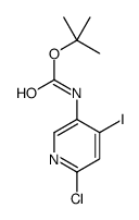(6-氯-4-碘-3-吡啶)-氨基甲酸-1,1-二甲基乙酯结构式