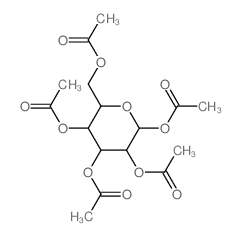 1,2,3,4,6-五-O-乙酰基-BETA-D-吡喃甘露糖结构式