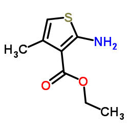 2-氨基-4-甲基噻吩-3-羧酸乙酯结构式