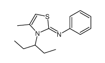 4-methyl-3-pentan-3-yl-N-phenyl-1,3-thiazol-2-imine Structure