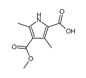 3,5-二甲基-1H-吡咯-2,4-二羧酸-4-甲酯(9ci)结构式