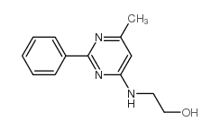 2-[(6-甲基-2-苯基-4-嘧啶)氨基]-乙醇结构式