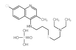 7-chloro-N-[3-[2-(diethylamino)ethylsulfanyl]propyl]-3-methylquinolin-4-amine,phosphoric acid Structure