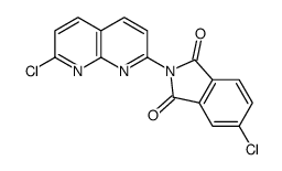5-chloro-2-(7-chloro-1,8-naphthyridin-2-yl)isoindole-1,3-dione结构式
