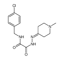 N-[(4-chlorophenyl)methyl]-N'-[(1-methylpiperidin-4-ylidene)amino]oxamide结构式