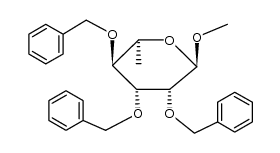 methyl 2,3,4-tri-O-benzyl-α-L-rhamnopyranoside Structure