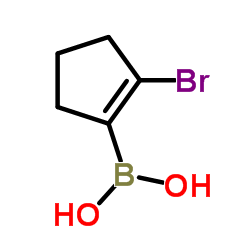 (2-Bromo-1-cyclopenten-1-yl)boronic acid Structure