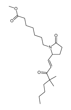 7-[2-((E)-4,4-Dimethyl-3-oxo-oct-1-enyl)-5-oxo-pyrrolidin-1-yl]-heptanoic acid methyl ester结构式