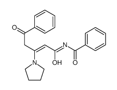 N-(5-oxo-5-phenyl-3-pyrrolidin-1-ylpent-2-enoyl)benzamide结构式