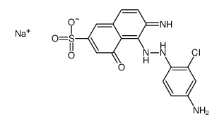 6-氨基-5-[(4-氨基-2-氯苯基)氮杂]-4-羟基-2-萘磺酸钠结构式