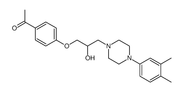 1-(4-Acetylphenoxy)-3-[4-(3,4-dimethylphenyl)-1-piperazinyl]-2-propanol结构式