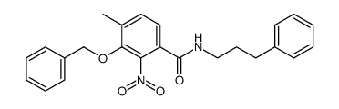 3-benzyloxy-4-methyl-2-nitro-N-(3-phenyl-propyl)-benzamide结构式