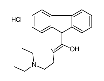 diethyl-[2-(9H-fluorene-9-carbonylamino)ethyl]azanium,chloride Structure