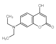 7-(diethylamino)-4-hydroxychromen-2-one Structure