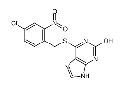 6-[(4-chloro-2-nitrophenyl)methylsulfanyl]-3,7-dihydropurin-2-one Structure