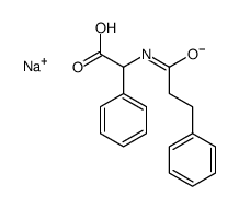 sodium,2-phenyl-2-(3-phenylpropanoylamino)acetate Structure