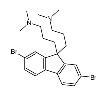 2,7-二溴-9,9-双[3-(二甲氨基)丙基]芴结构式