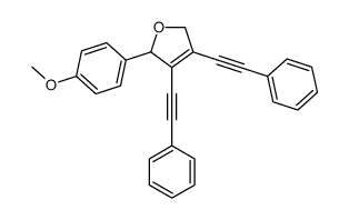 2-(4-methoxyphenyl)-3,4-bis(2-phenylethynyl)-2,5-dihydrofuran结构式